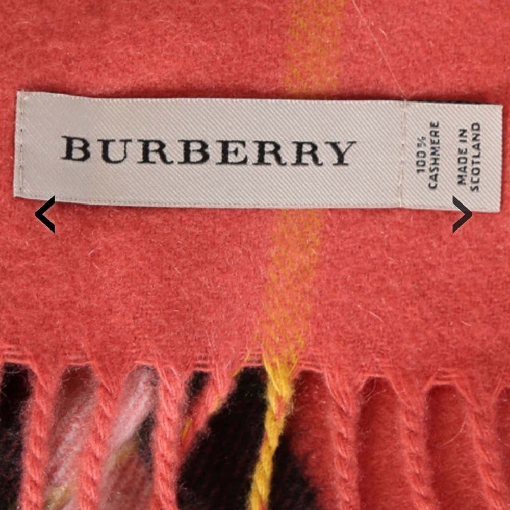Burberry Classic Check Cashmere Scarf Salmon Pink - Picture 6 of 9